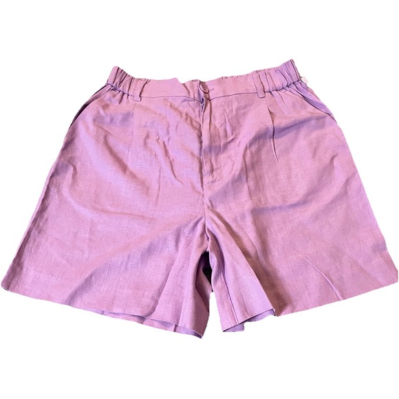 Open Edit Pants - Open Edit Linen Blend Chino Shorts Sz S Lavender High Rise 6" Inseam Classic
